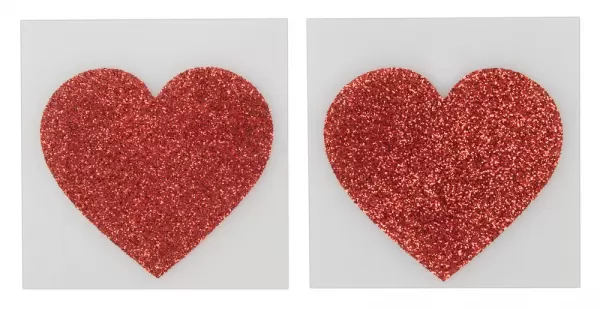 Cottelli Collection Nipple Stickers Heart erotinė dovana &ndash; nuotrauka 2