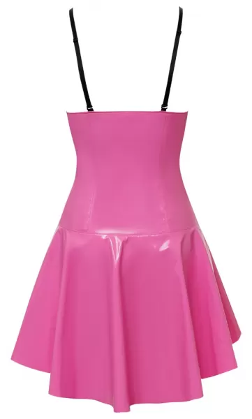 Black Level Vinyl Dress pink S Seksuali lateksinė apranga &ndash; nuotrauka 10