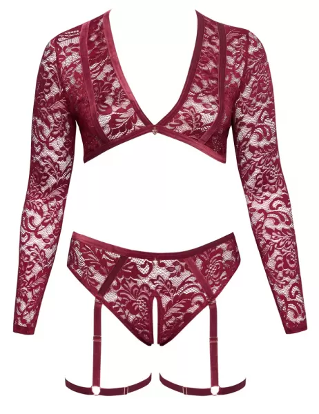 Cottelli curves Top and Briefs red 2XL Seksuali liemenėlė &ndash; nuotrauka 5