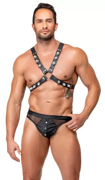 Zado Leather Chest Harness vyri&scaron;ka lateksinė apranga &ndash; nuotrauka 4