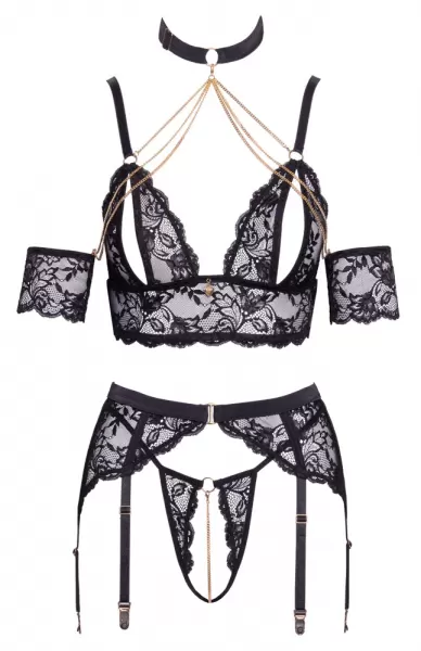 Abierta Fina Top Suspender Set S Seksuali liemenėlė &ndash; nuotrauka 10