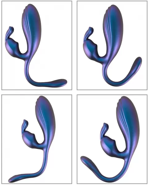 Sweet Smile Smile Metallic Flexible Double Vibruojantis kiau&scaron;inėlis &ndash; nuotrauka 8
