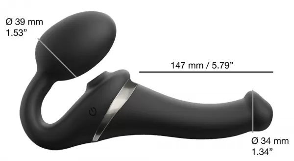 Strap-On-Me Multi Orgasm Bendable S Black Strap-on dildo &ndash; nuotrauka 7