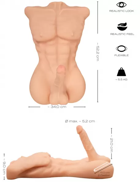 Realistixxx Deluxe Man realisti&scaron;kas masturbatorius &ndash; nuotrauka 11