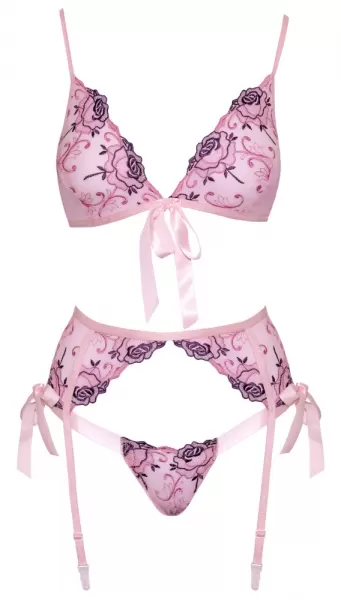 Embroidered & Playful seksualus 2 dalių komplektas Bra Set Embroidery L/XL &ndash; nuotrauka 4