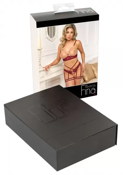 Abierta Fina Suspender Set red S Seksuali liemenėlė &ndash; nuotrauka 11