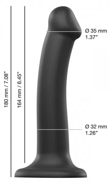 Strap-On-Me Semi-Real.Dildo M Black realisti&scaron;kas dildo &ndash; nuotrauka 9
