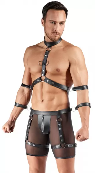 Svenjoyment Bondage Men's Harness and Pants S seksualios vyri&scaron;kos trumpikės &ndash; nuotrauka 3