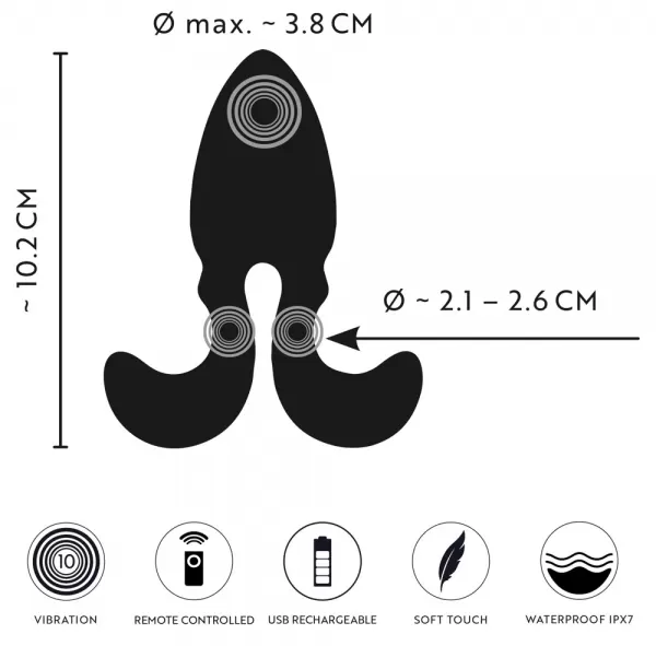 Anos rc Vibrating Plug Flex.Ar Vibruojantis analinis dildo &ndash; nuotrauka 13