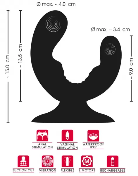 Sweet Smile Smile Dual Vibrator Vibratorius &ndash; nuotrauka 14