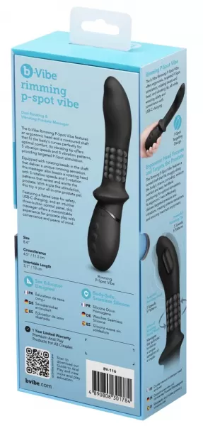 B-Vibe Rimming P-Spot Vibe Vibruojantis analinis dildo &ndash; nuotrauka 10