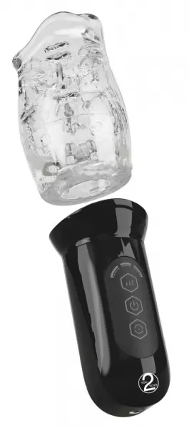 Stroker Rotating Mast. Clear Vibruojantis masturbatorius &ndash; nuotrauka 5