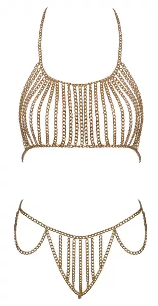 Cottelli accessoires Top Set Chain Gold Seksuali liemenėlė &ndash; nuotrauka 5