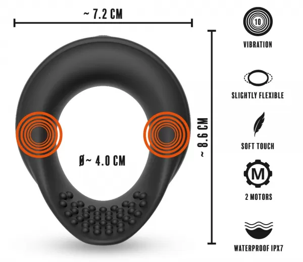 Rebel Ball Ring with Vibration Penio žiedas - užveržėjas &ndash; nuotrauka 11