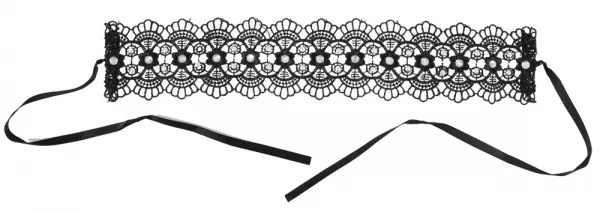 Cottelli accessoires Embroidered Choker+Rhinestones Seksuali juvelyrika &ndash; nuotrauka 5