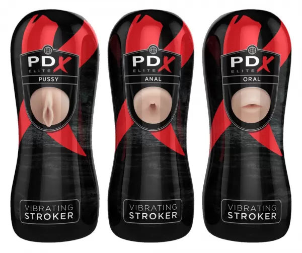 Pipedream Extreme Elite pee Vibrating Stroker Display Vibruojantis masturbatorius &ndash; nuotrauka 3