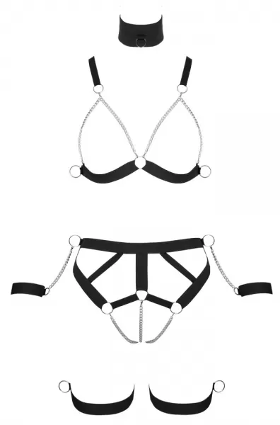 Bad Kitty Strap Bikini M pančiai, virvė, antrankiai &ndash; nuotrauka 6