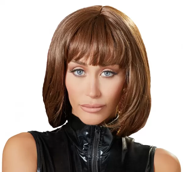 Cottelli Collection Wig bob, brown Seksualus perukas &ndash; nuotrauka 3