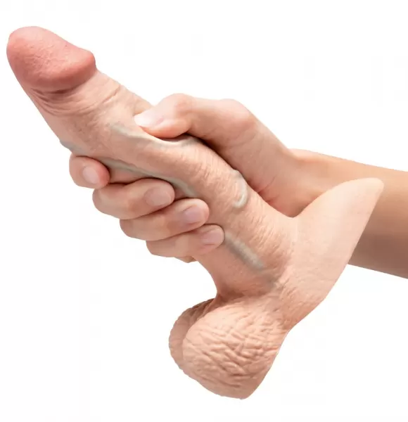 B-Vibe Slipskin 7" Girthy Crea Dildo ir falo imitatorius &ndash; nuotrauka 7