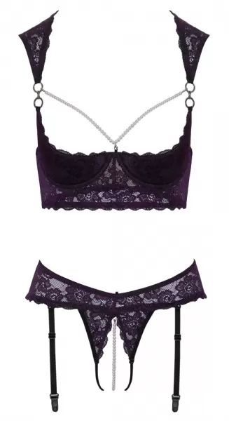 Cottelli lingerie Shelf Bra Set Purple 75B/S Seksuali liemenėlė &ndash; nuotrauka 8