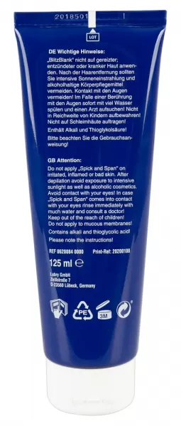 BlitzBlank 125 ml depiliacinis kremas &ndash; nuotrauka 3