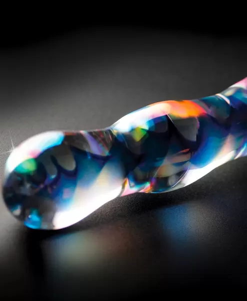 Icicles No. 8 Clear/Blue stiklinis dildo &ndash; nuotrauka 3