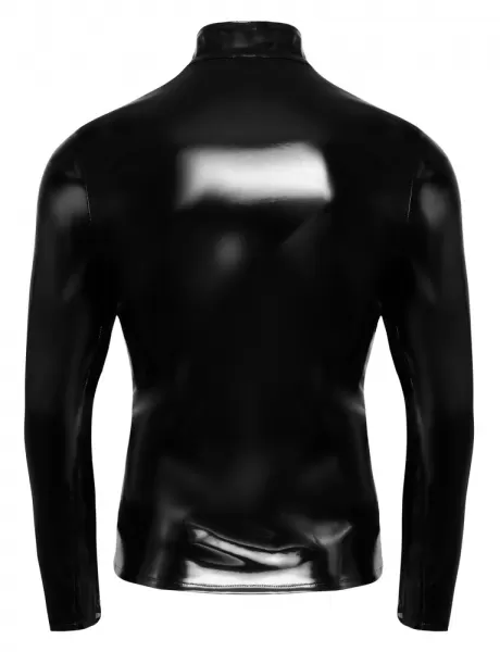 Black Level Vinyl Shirt Men S vyri&scaron;ka lateksinė apranga &ndash; nuotrauka 8