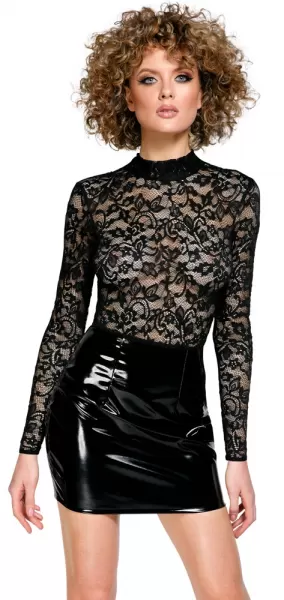 Black Level Vinyl Dress Lace M Seksuali suknelė &ndash; nuotrauka 2