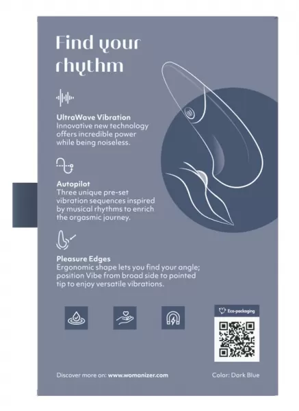 Womanizer Vibe Dark Blue klitorinis vibratorius &ndash; nuotrauka 12