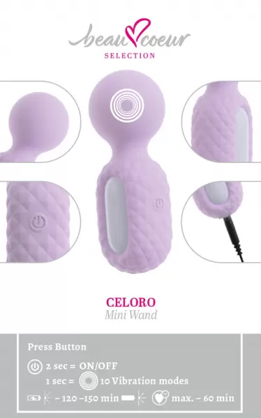 Beau coeur Celoro Mini Wand vibruojantis masažuoklis &ndash; nuotrauka 11