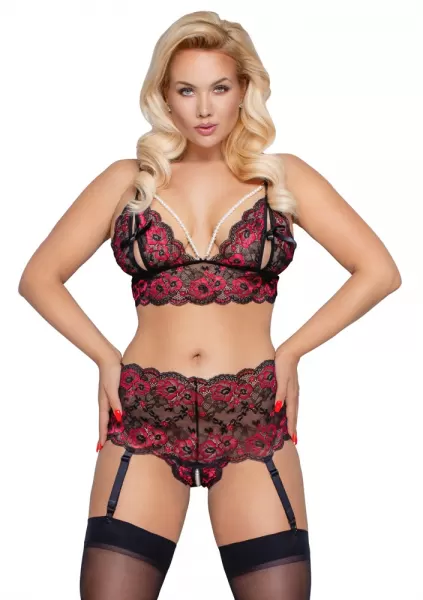 Cottelli curves Bra Set Pearl 3XL/4XL Seksuali liemenėlė &ndash; nuotrauka 3