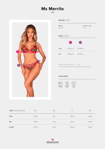 Obsessive obs Costume M/L Seksuali liemenėlė &ndash; nuotrauka 6