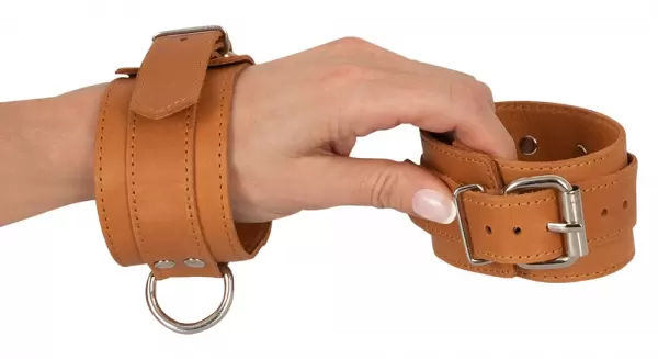 Zado Leather Cuffs natural pančiai, virvė, antrankiai &ndash; nuotrauka 6