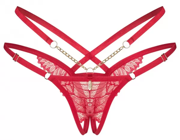 Obsessive obs Thong red 2XL/3XL Plius dydžio seksuali apranga &ndash; nuotrauka 5