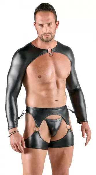 Svenjoyment Bondage Men's Bondage Set 3 pcs. S vyri&scaron;ka lateksinė apranga &ndash; nuotrauka 2