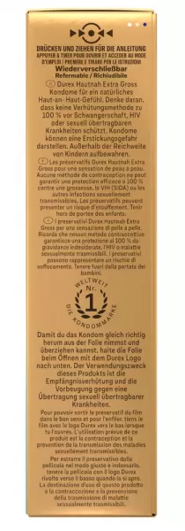 Durex Hautnah Extra gro&szlig; x 10 Prezervatyvai &ndash; nuotrauka 5