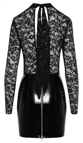 Black Level Vinyl Dress Lace M Seksuali suknelė &ndash; nuotrauka 7