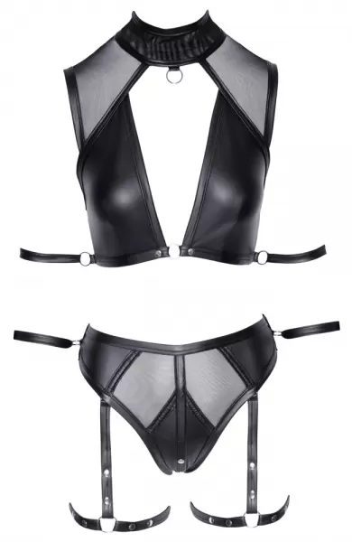 Bondage Top and Briefs black xl Seksuali liemenėlė &ndash; nuotrauka 4