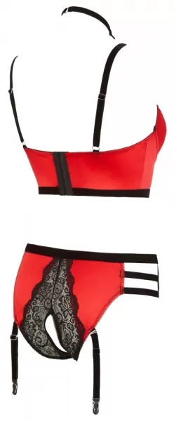 Abierta Fina Shelf Bra Set red 75B/S Seksuali liemenėlė &ndash; nuotrauka 13