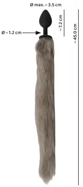 You2Toys Fluffy Tail Grey Analinis kai&scaron;tis &ndash; nuotrauka 8