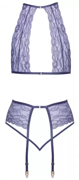Rich & Beautiful seksualus 3 dalių komplektas Suspender Set L/XL &ndash; nuotrauka 5