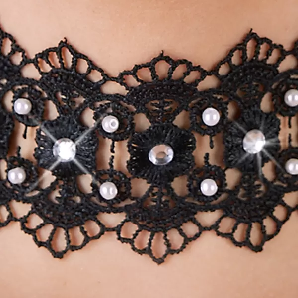 Cottelli accessoires Embroidered Choker+Rhinestones Seksuali juvelyrika &ndash; nuotrauka 6