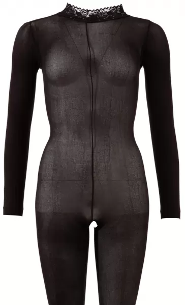 NO:XQSE Catsuit with Lace Collar M/L kūno kojinė &ndash; nuotrauka 5