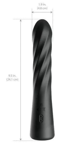 Anal Fantasy Elite afe Twist Ecstacy Black Vibruojantis analinis dildo &ndash; nuotrauka 5
