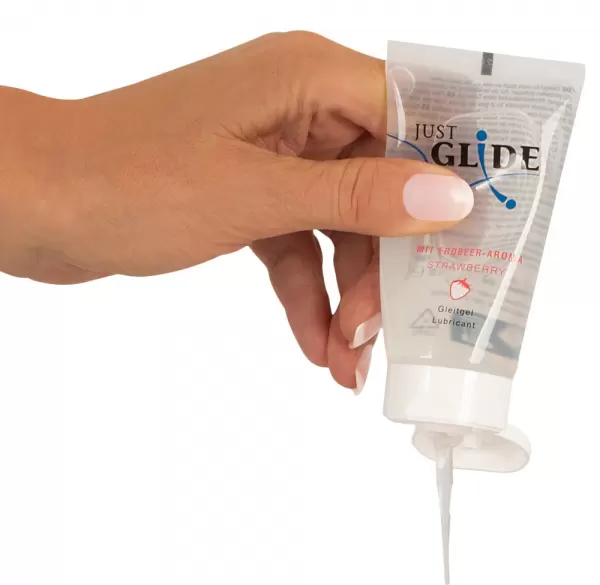 Just Play Just Glide Strawberry 50 ml masažo priemonės &ndash; nuotrauka 3