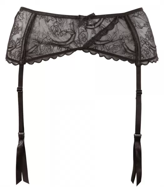 Cottelli lingerie Suspender Belt black xl Plius dydžio seksuali apranga &ndash; nuotrauka 3
