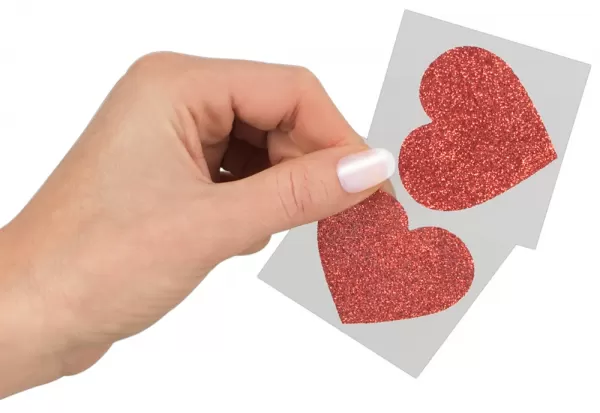 Cottelli Collection Nipple Stickers Heart erotinė dovana &ndash; nuotrauka 5