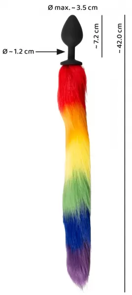You2Toys Fluffy Tail Rainbow Analinis kai&scaron;tis &ndash; nuotrauka 7