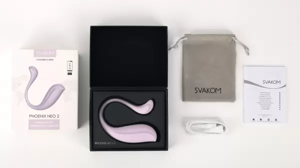 Svakom Phoenix Neo 2 Pastel Lilac Vibruojantis kiau&scaron;inėlis &ndash; nuotrauka 9