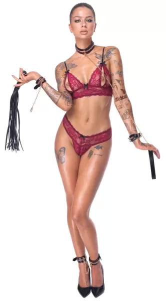 Bad Kitty Bondage Set Chain pančiai, virvė, antrankiai &ndash; nuotrauka 5